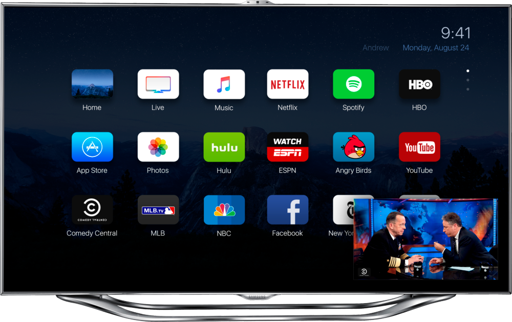 appletv pip samsung es8000 front