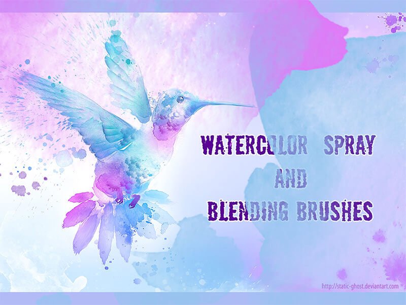 Watercolor-spray-brushes