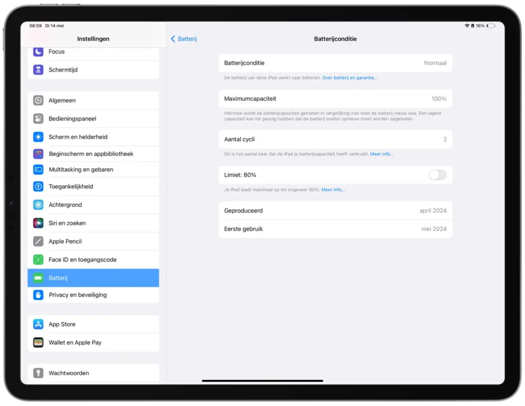 ipad pro 2024 battery health