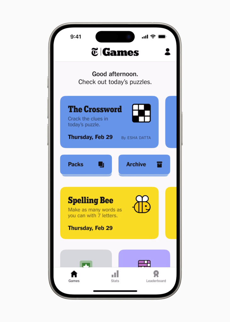 Apple WWDC24 Design Awards New York Times Games 240606