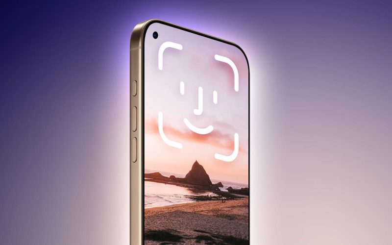 iPhone Top Left Hole Punch Face ID Feature Purple 1