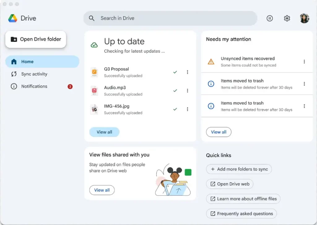 Google Drive desktop redesign